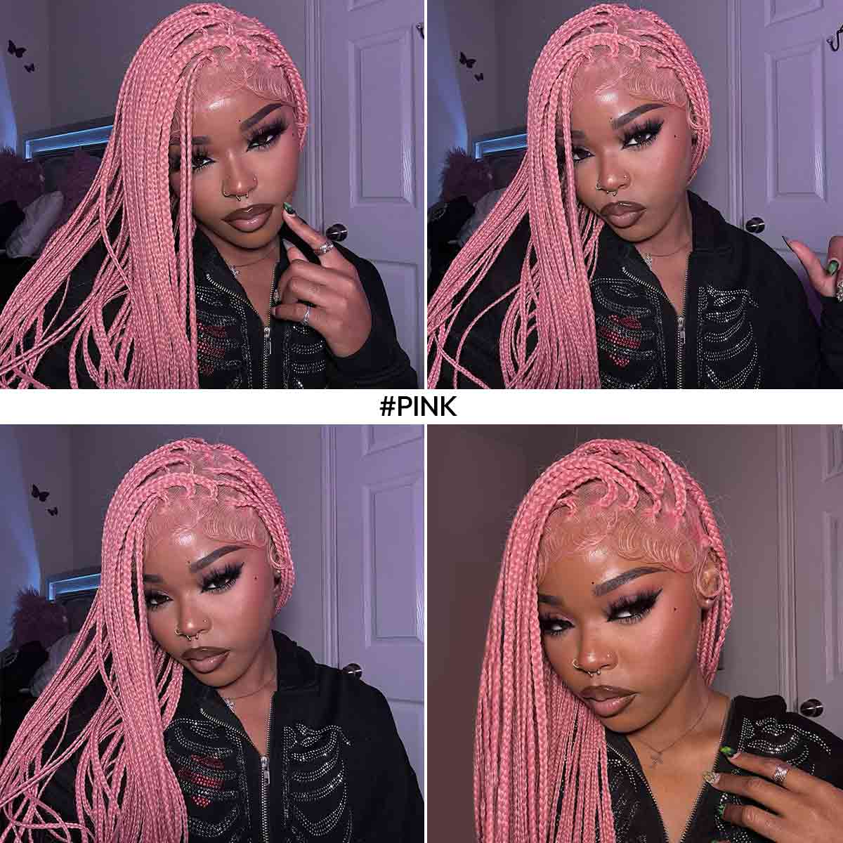 36" Cowboy Copper #350 Knotless Braids Wig - Full Lace Box Braids Wig for Women, Premium Synthetic Fiber, Natural Looking Boho Protective Style, Lightweight & Easy DIY Install