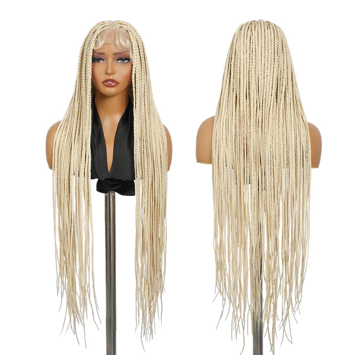 36" Cowboy Copper #350 Knotless Braids Wig - Full Lace Box Braids Wig for Women, Premium Synthetic Fiber, Natural Looking Boho Protective Style, Lightweight & Easy DIY Install