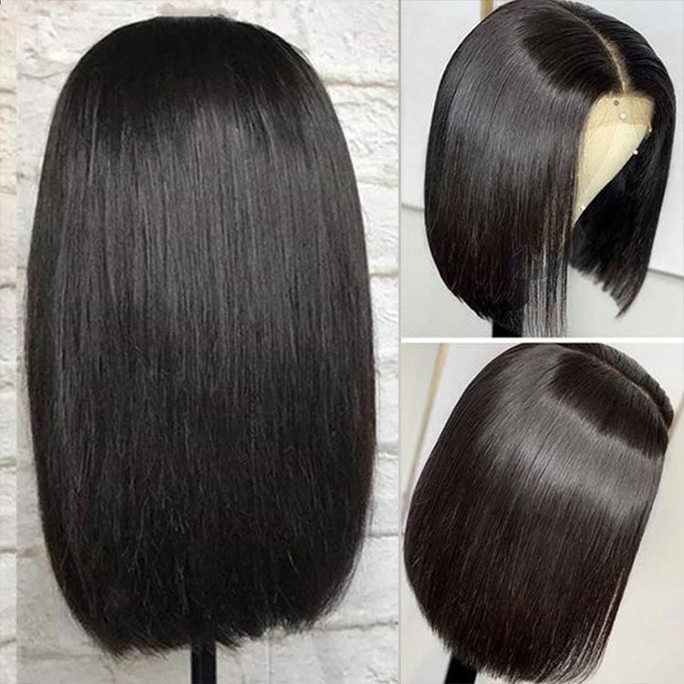 SuperNova Short Straight Bob Transparent 13x4 Lace Front Human Hair Wig--Flash Deal