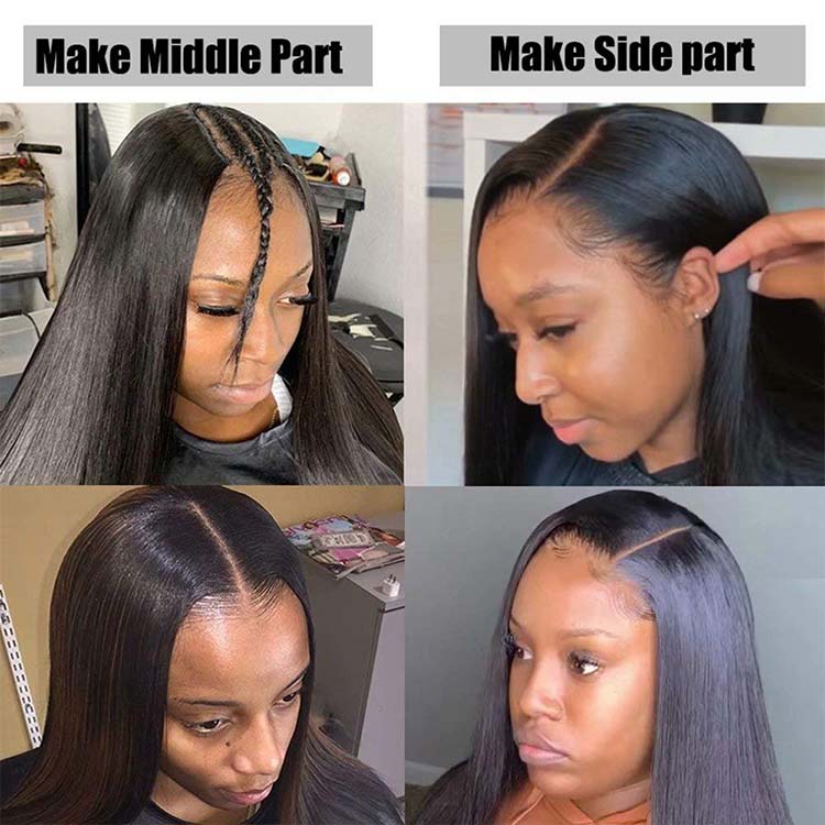 SuperNova Straight U Part Wig Human Hair, Glueless V Part Wig Natural Look Straight Hair Wig, Beginner Friendly Protective Style for Women