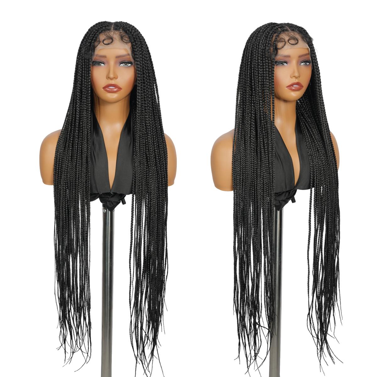 36" Cowboy Copper #350 Knotless Braids Wig - Full Lace Box Braids Wig for Women, Premium Synthetic Fiber, Natural Looking Boho Protective Style, Lightweight & Easy DIY Install
