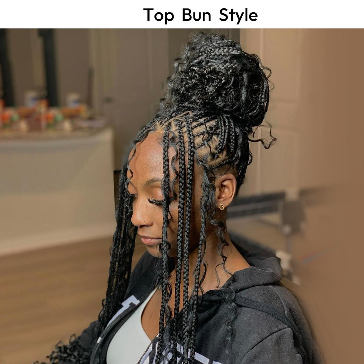 SuperNova 36" Fulani Boho Goddess Braids Wig, Full Lace Pre-Styled Triangle Part - Synthetic Protective Style