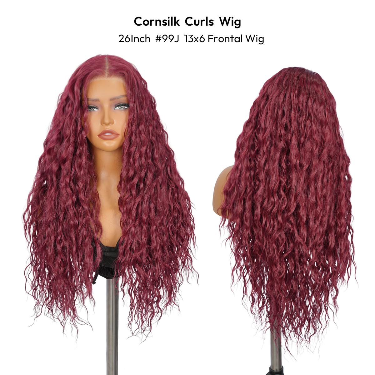 SuperNova 13x6 Frontal Lace Wig 26" Ocean Wave Corn Silk, 180% Density - Pre-Cut Glueless Synthetic