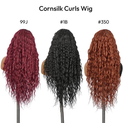SuperNova 13x6 Frontal Lace Wig 26" Ocean Wave Corn Silk, 180% Density - Pre-Cut Glueless Synthetic
