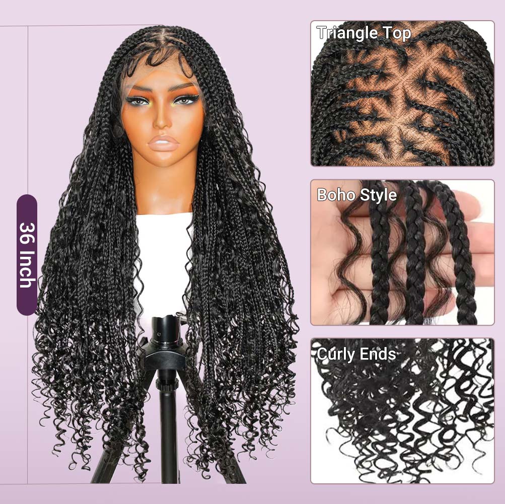 Curly Ends Goddess Braids