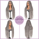 Gray Braided Wig for Women