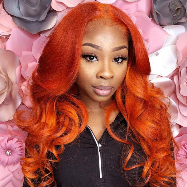 Ginger Orange Lace Front Wig Human Hair Wigs For Sale -SuperNova Hair