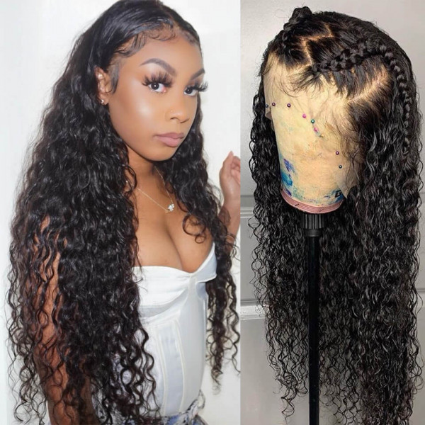 Long Natural/Water Wave Human Hair Lace Front Wig -SuperNova Hair