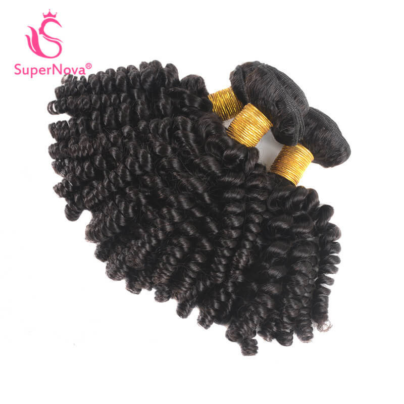 Funmi Hair Human Hair 3 Bundles Afro Kinky Curly Short Hairstyles