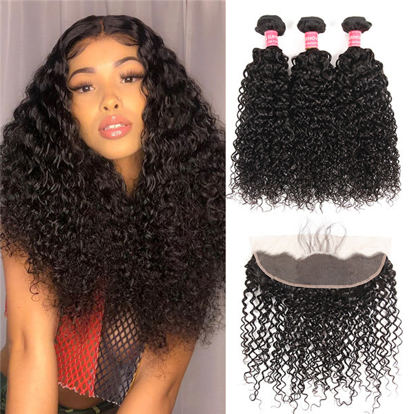 Brazilian Curly Hair Lace Frontal With 