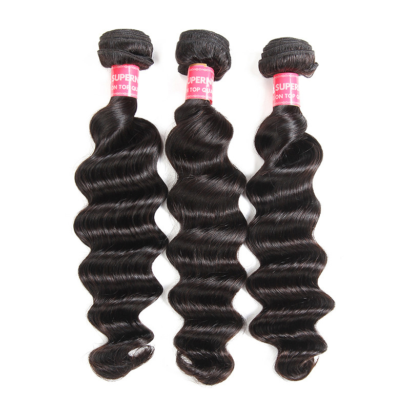 Peruvian Hair Weaves Loose Deep Wave Hair 3 Bundles Best Human