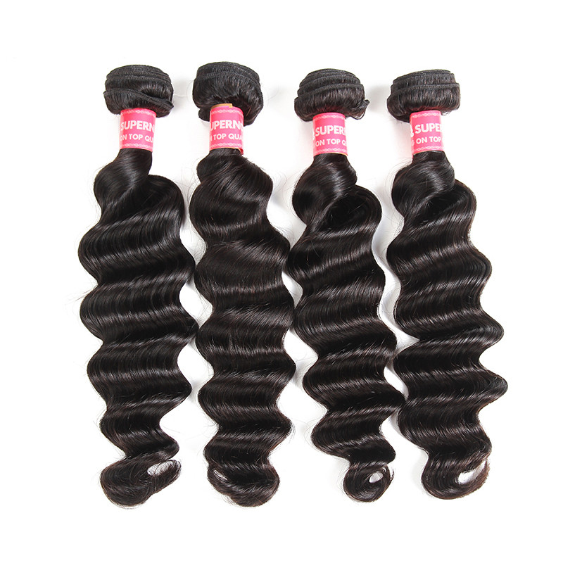 Loose Deep 4 Bundles Cheap Virgin Hair Brazilian Human Hair