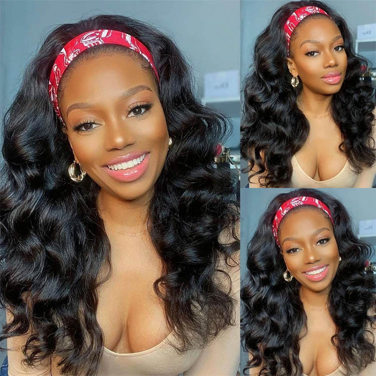 Loose Deep Wave Human Hair Half Wigs With Headbands SuperNova Hair