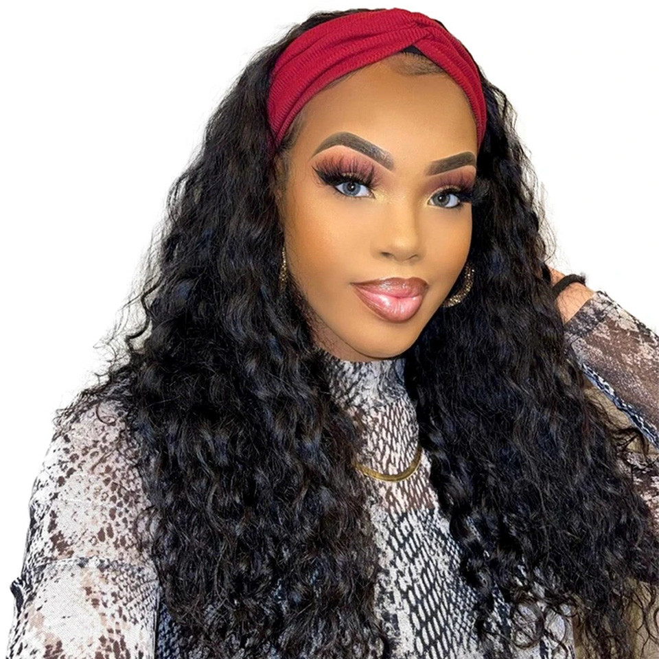 Affordable Water Wave Headband Wigs Half Wigs SuperNova Hair