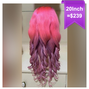 pink and purple ombre wigs