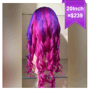Red And Purple Highlight Wigs