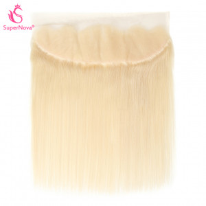 613 Honey Blonde Human Hair Lace Frontal Closure Straight