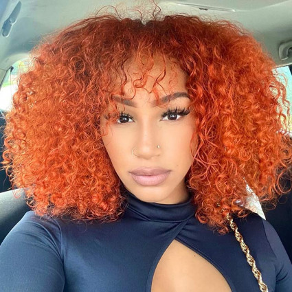 ginger orange bob wig