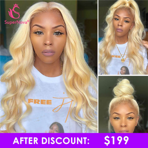 613 Blonde 13x4 Body Wave Lace Frontal Wigs Real Hair Wigs For Sale
