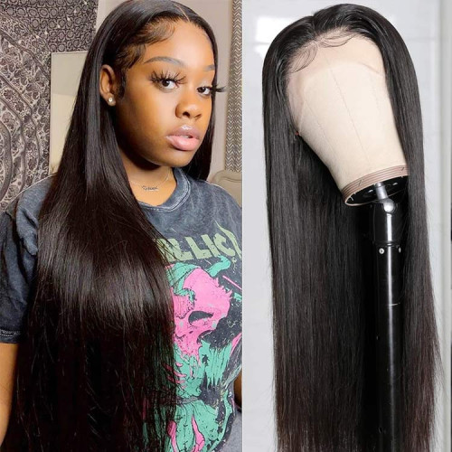 HD Lace Front Wigs Straight Human Hair Lace Closure Wigs 14-30 Inches With Invisible Hairline
