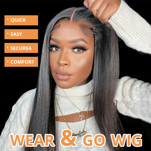 New 7*4 Lace Wig I SuperNova Wear & Go Pre-Plucked & Pre-Cut Glueless Straight Human Hair Wigs For Beginners