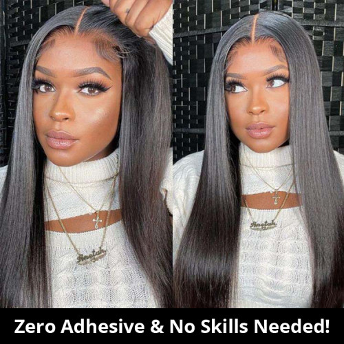 New 7*4 Lace Wig I SuperNova Ready & Go Pre-Plucked & Pre-Cut Glueless Straight Human Hair Wigs For Beginners