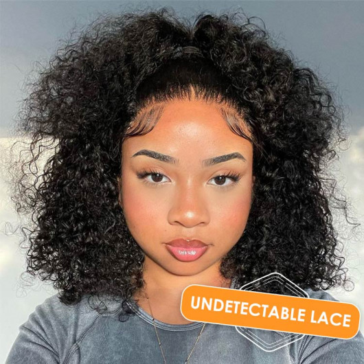 SuperNova Short Curly Lace Closure Human Hair Wigs With Natural Hairline