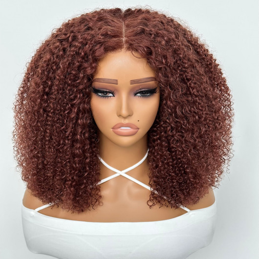 SuperNova Wear & Go Glueless Reddish Brown Color Curly Lace Closure Wig