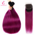 1B purple straight hair