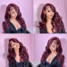 burgundy body wave wig