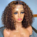 curly bob lace front wig