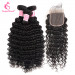 human hair bundles with closure