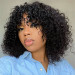Bouncy Curly Human Hair Wigs With Bangs