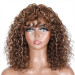 Curly Bob Wigs With Bangs