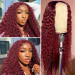 99J Curly Human Hair Lace Closure Wig