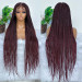 99J burgundy Box braided wig