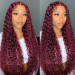 99J deep wave lace front wig