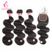 human hair bundles with closure