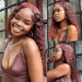 chocolate brown curly wig