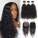 curly hair bundles with closure