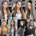 Grey Highlights Lace Front Wig