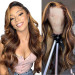 highlight body wave lace front wig  