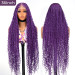 Long Purple Braided Wig
