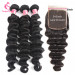 Loose Deep Wave Hair Bundles with closure