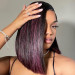 peekaboo highlights on dark hair
