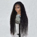 synthetic braided wig with human bulk hair