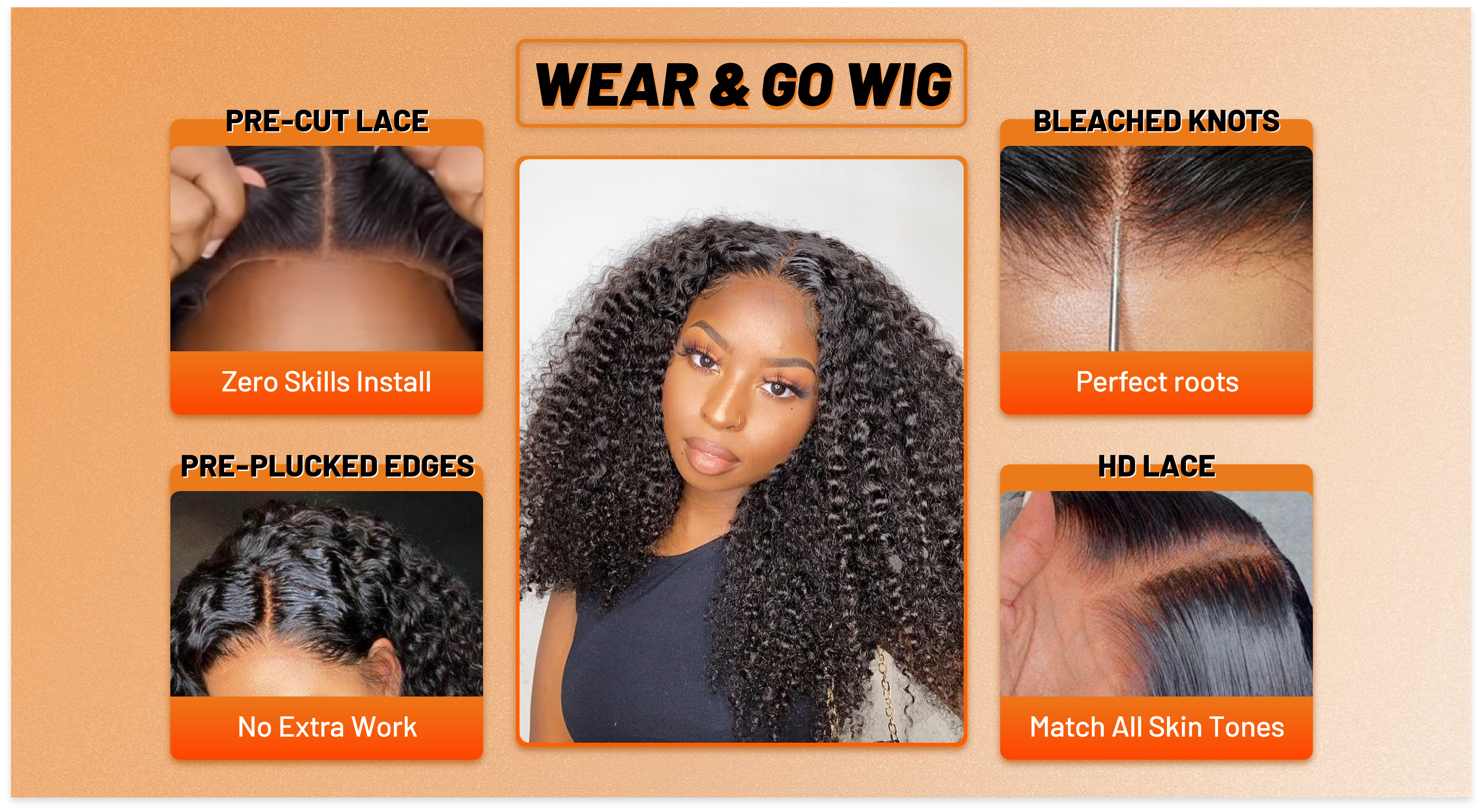 Lace Closure Human Hair Wigs