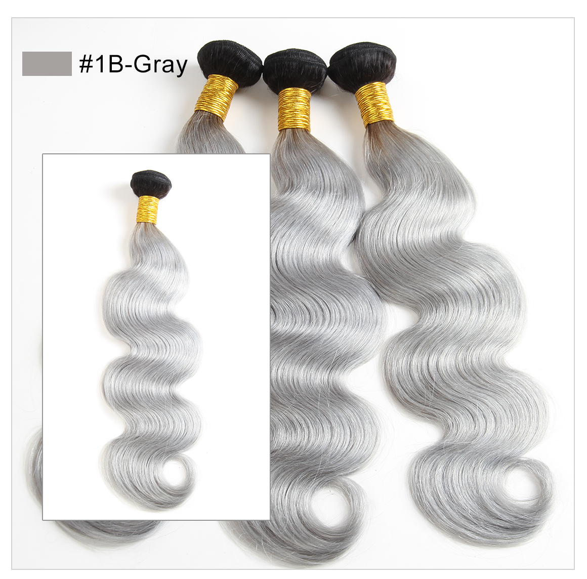 grey hair weave