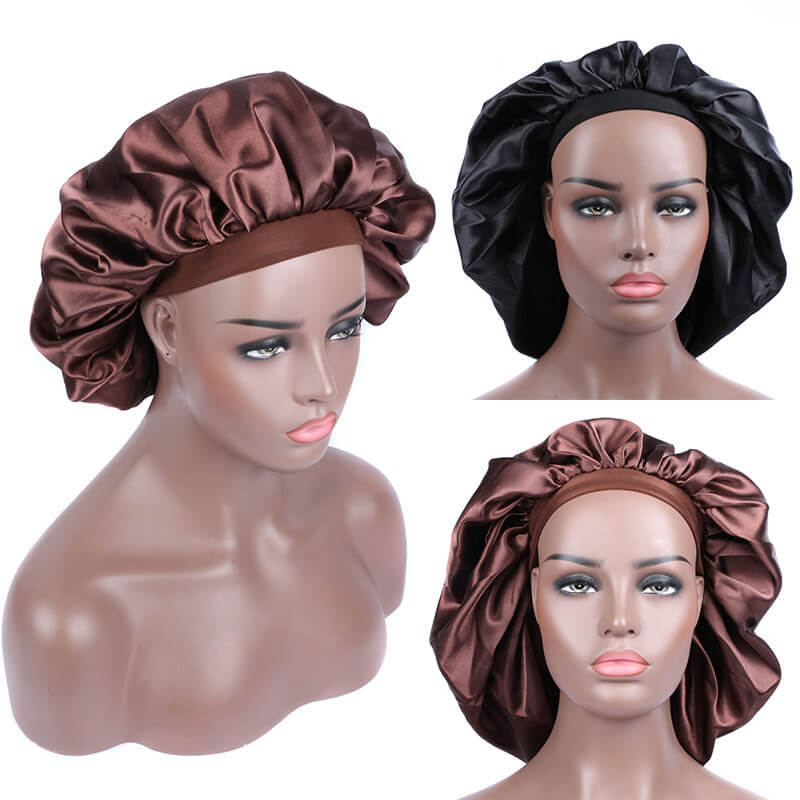 Beauty Hair Satin Silk Bonnet Sleep Night Cap Head Cover Bonnet Hat 