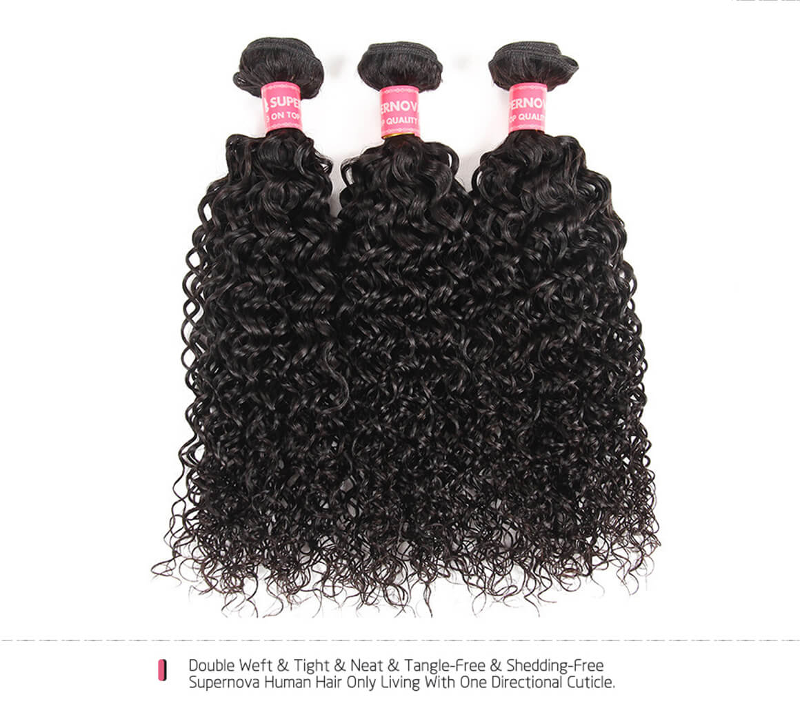 curly hair bundles with closure